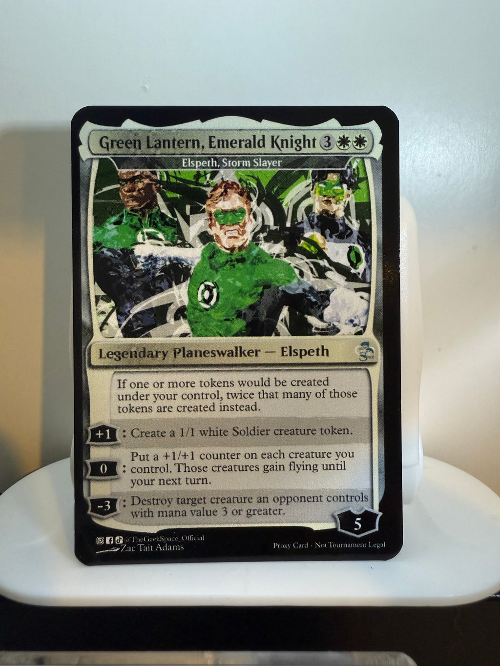 Green Lantern, Emerald Knight + Token (Elspeth, Storm Slayer)