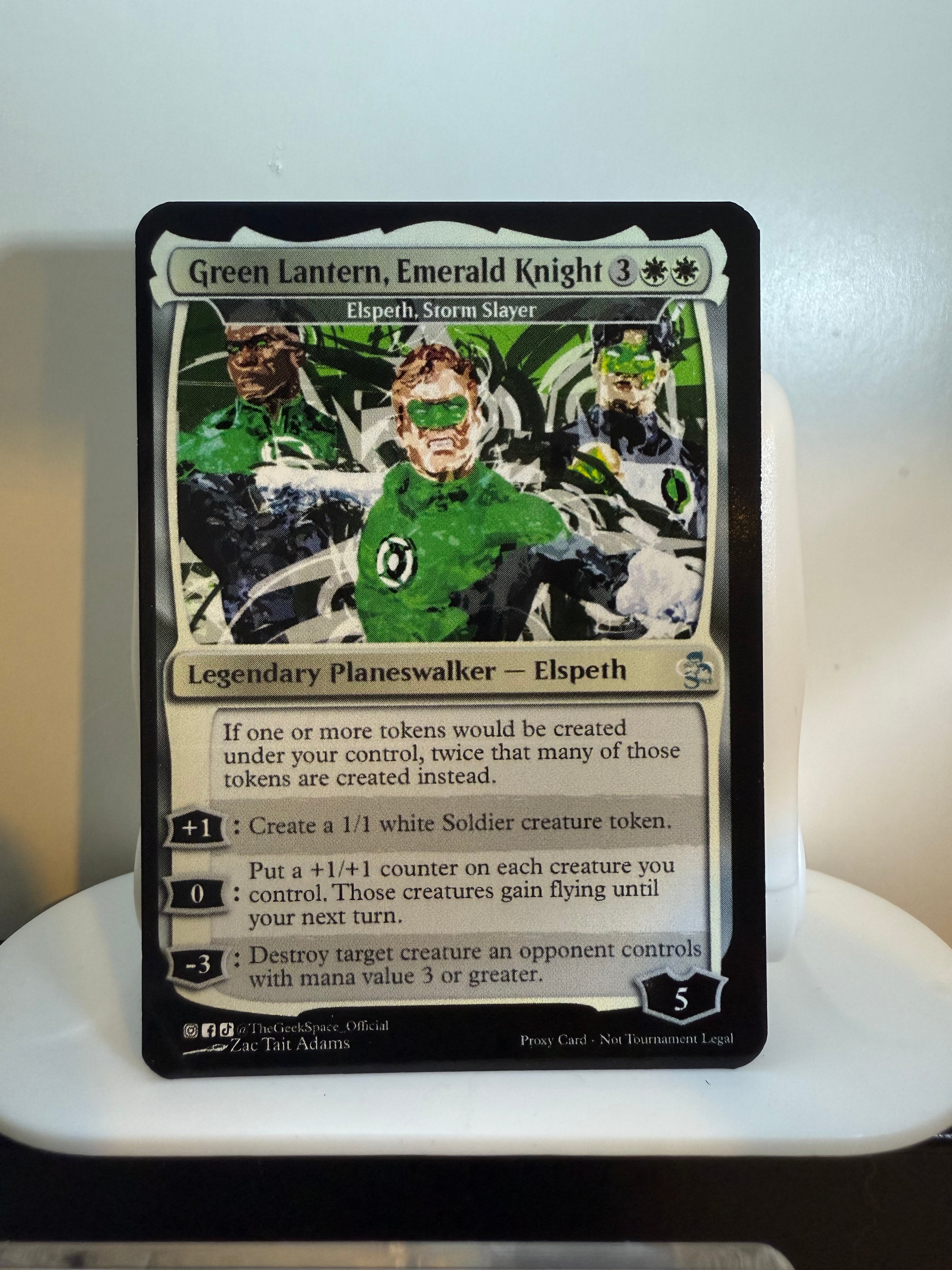 Green Lantern, Emerald Knight + Token (Elspeth, Storm Slayer)
