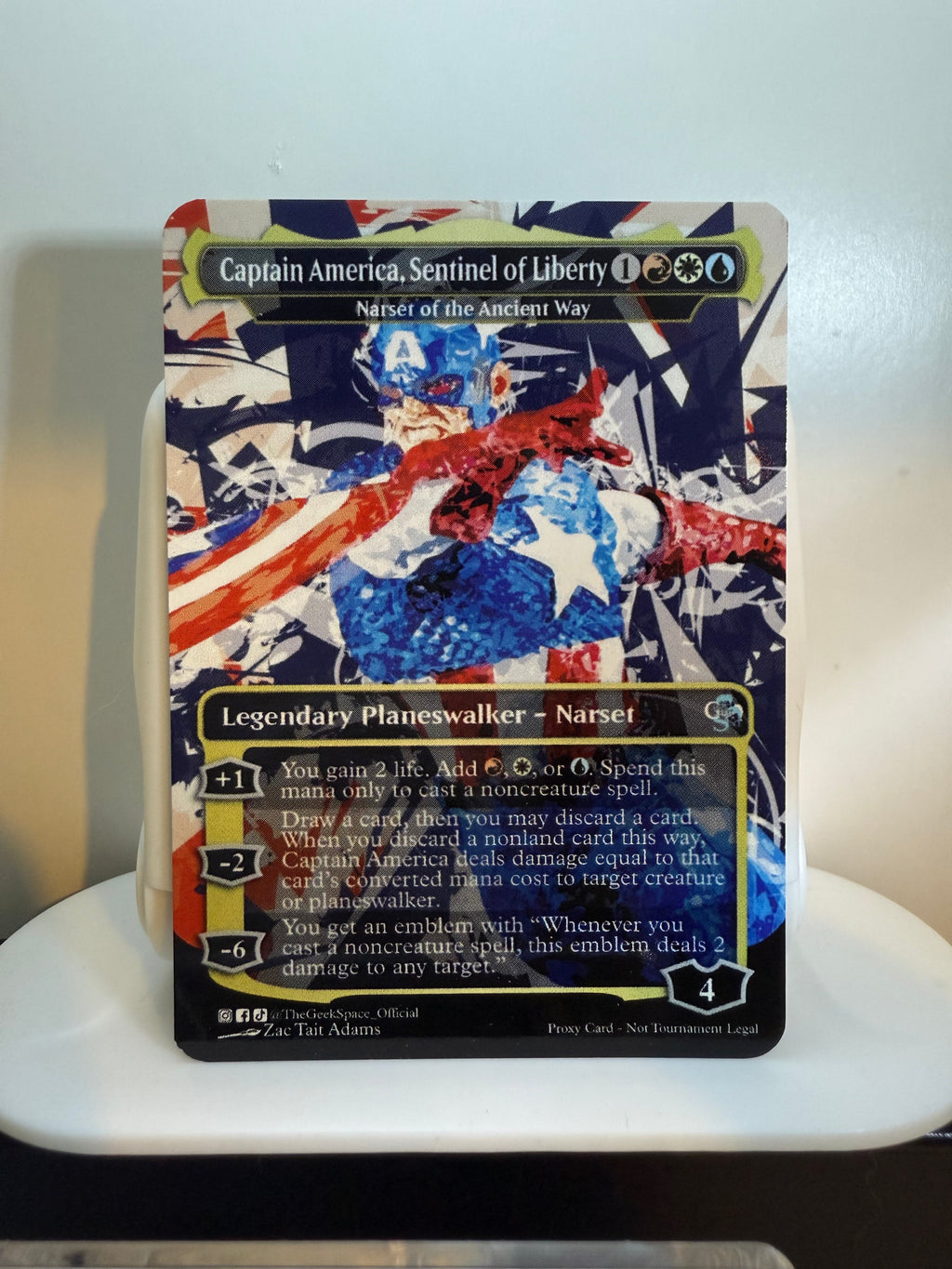 Captain America, Sentinel of Liberty + Emblem (Narset of the Ancient Way)