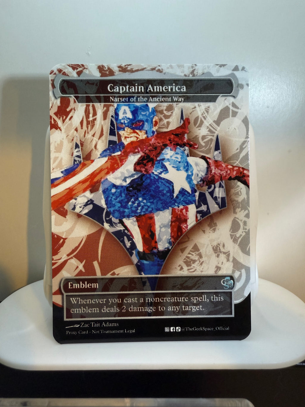 Captain America, Sentinel of Liberty + Emblem (Narset of the Ancient Way)