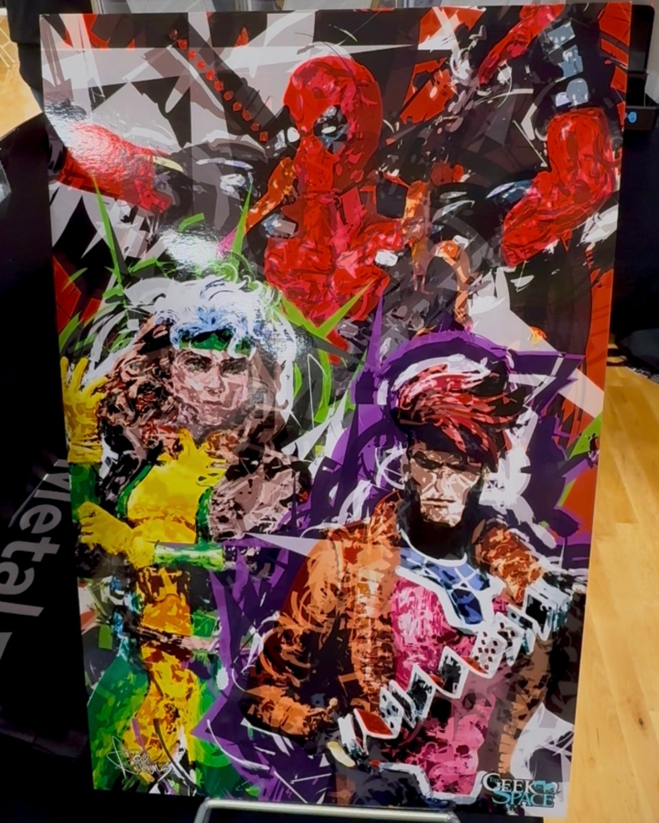 Gambit and Rogue... and Deadpool Fan Art Print