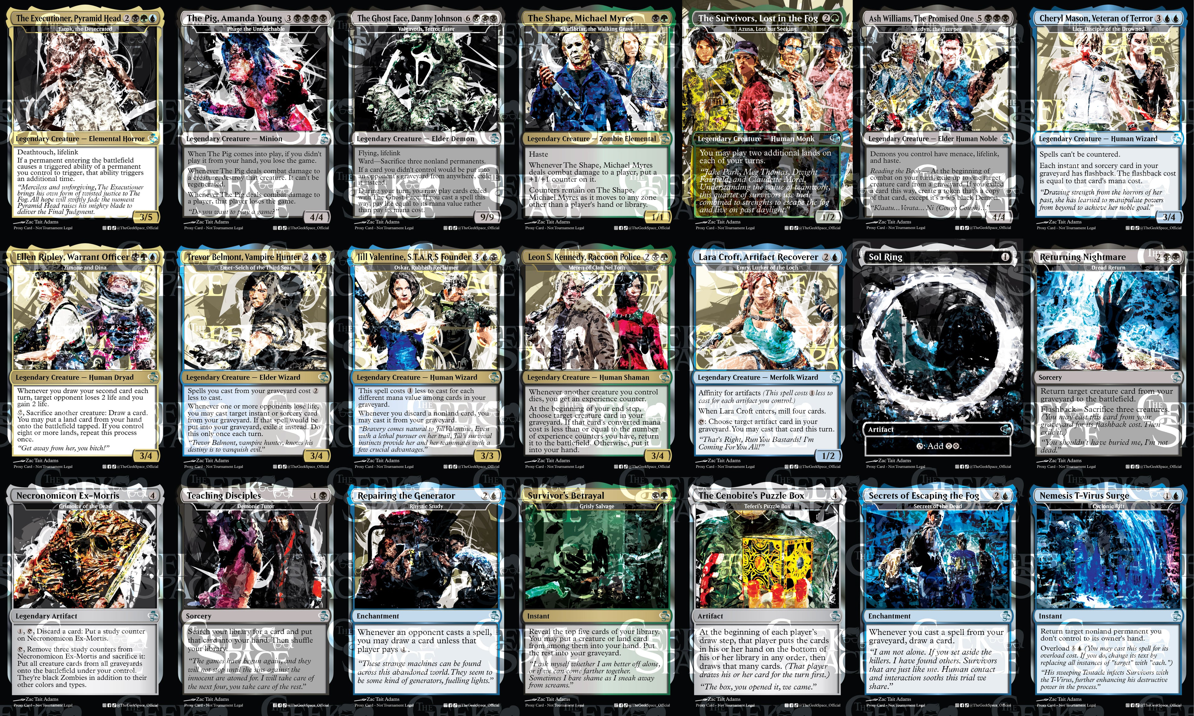 Dead by Daylight Magic The Gathering Proxy Commander Deck - Muldrotha, Horrors, Nightmares, Milling, Graveyard play