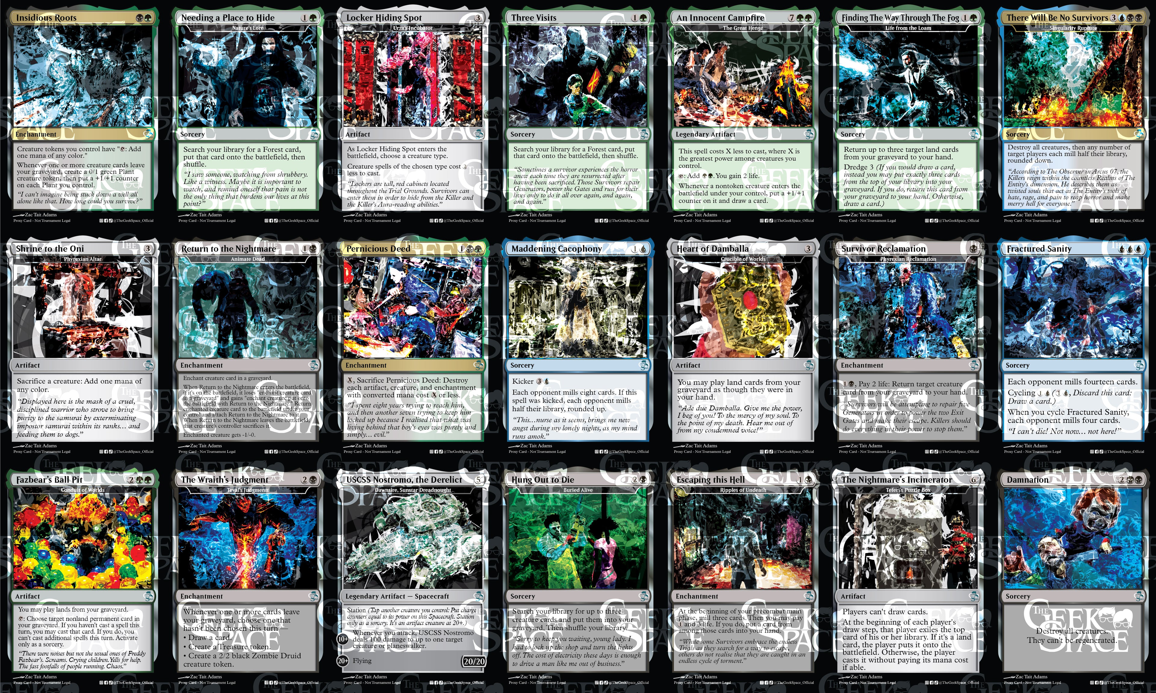 Dead by Daylight Magic The Gathering Proxy Commander Deck - Muldrotha, Horrors, Nightmares, Milling, Graveyard play