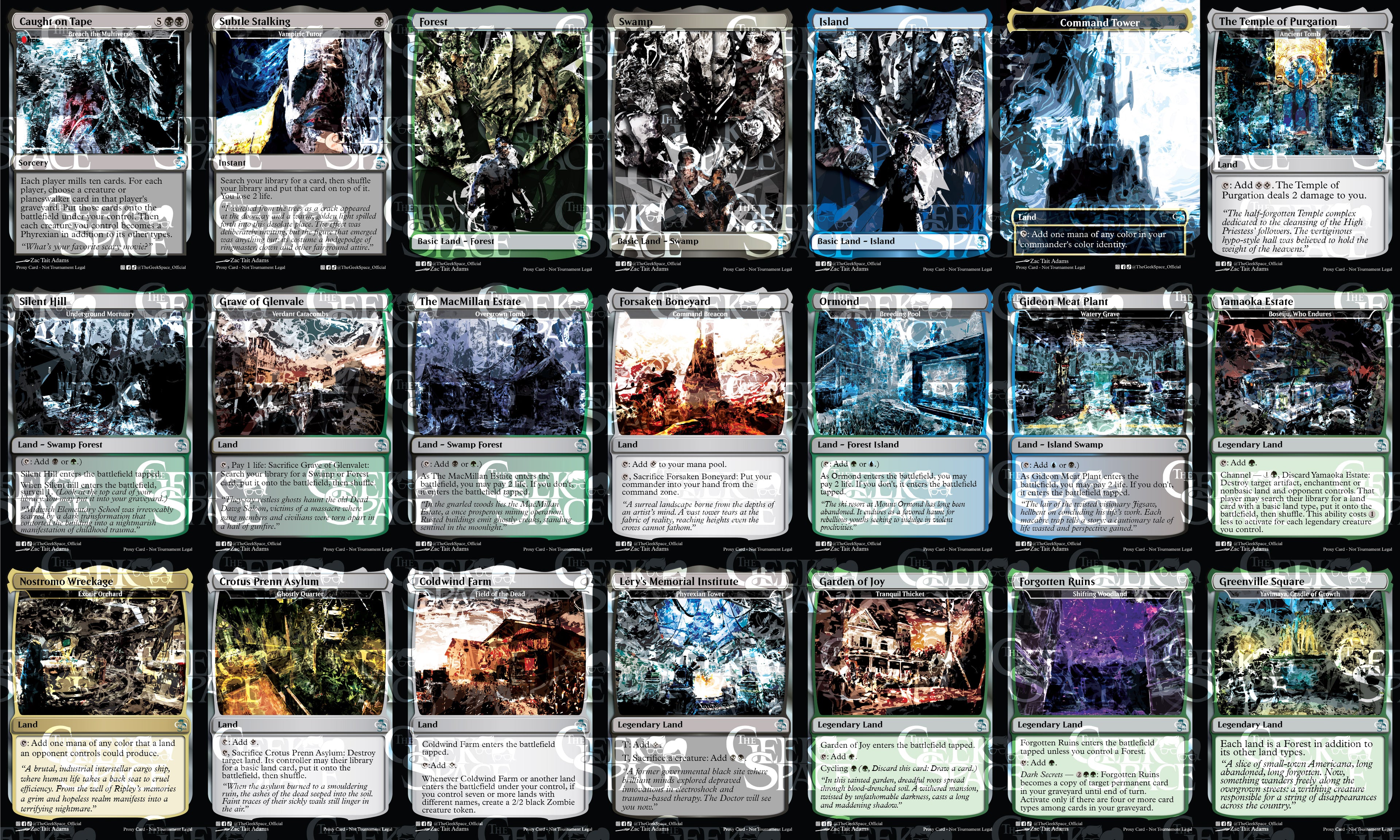 Dead by Daylight Magic The Gathering Proxy Commander Deck - Muldrotha, Horrors, Nightmares, Milling, Graveyard play