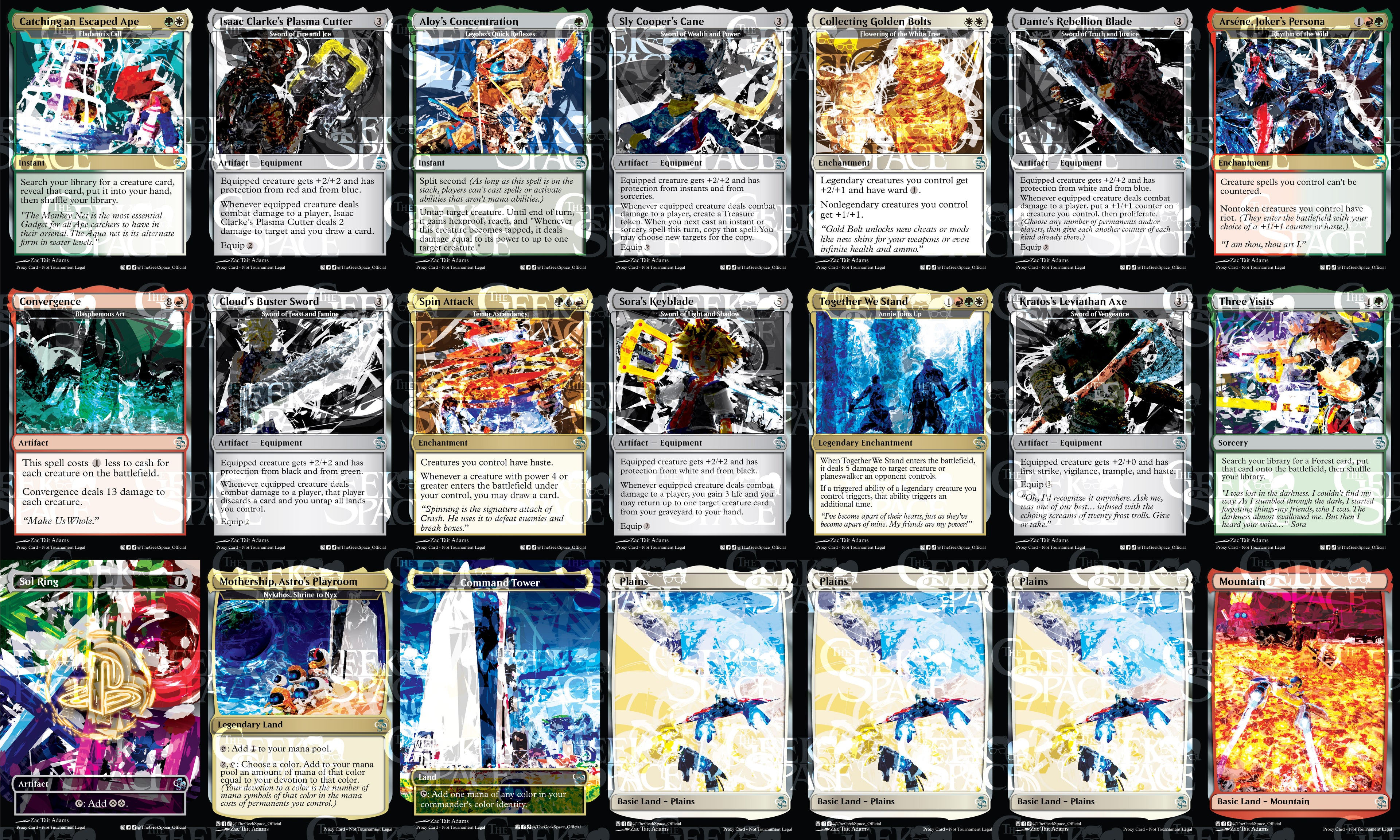 Playstation Themed Magic The Gathering Proxy Commander Deck - Triggered abilities