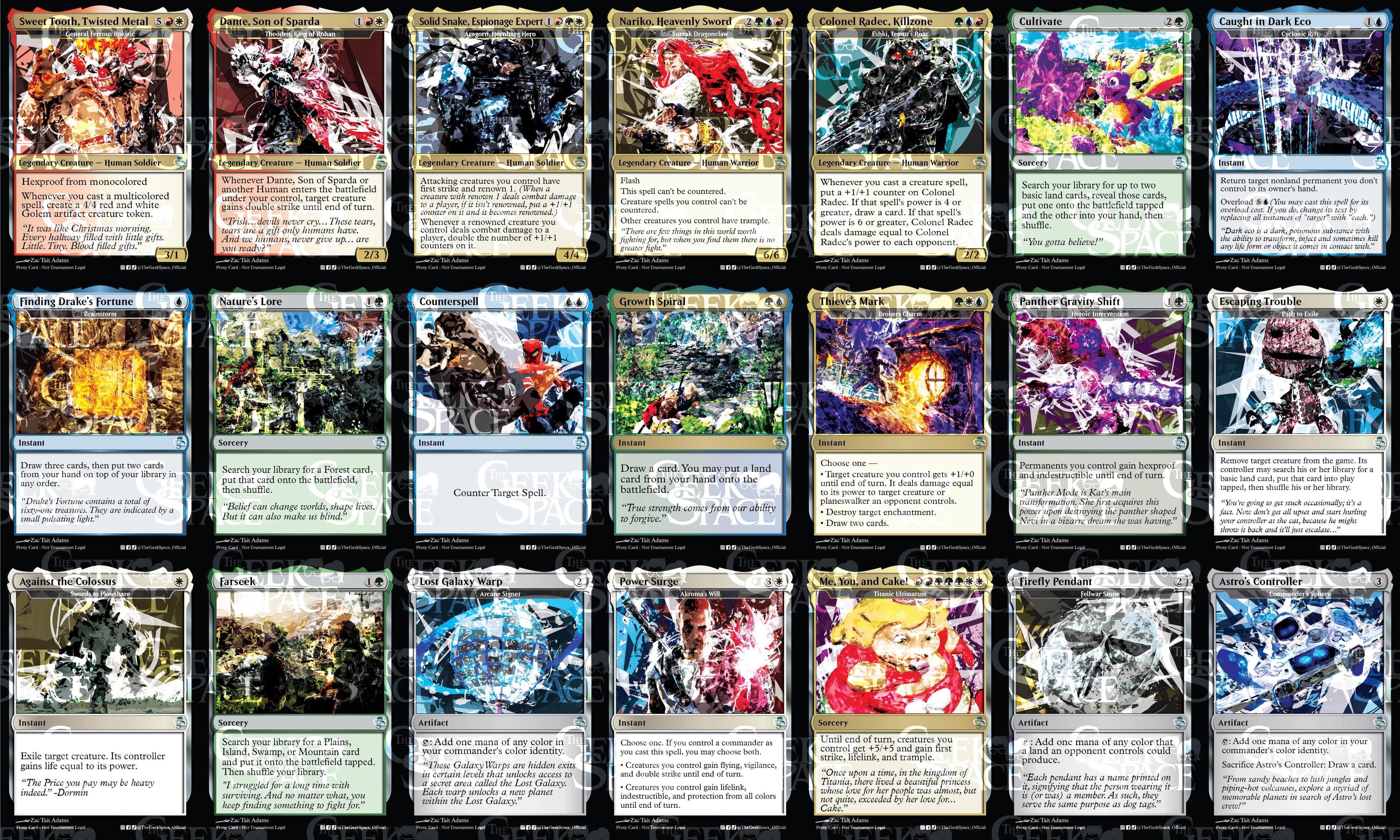 Playstation Themed Magic The Gathering Proxy Commander Deck - Triggered abilities