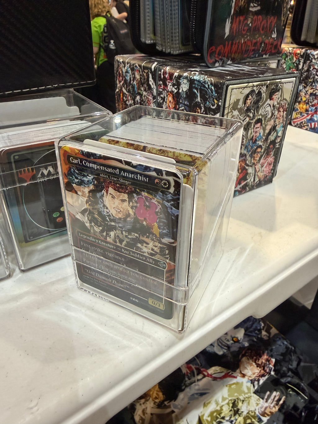 Dungeon Crawler Carl Magic The Gathering Proxy Commander Deck - Akiri, Line-Slinger + Falthis, Shadowcat Familiar - Artifact Chaos