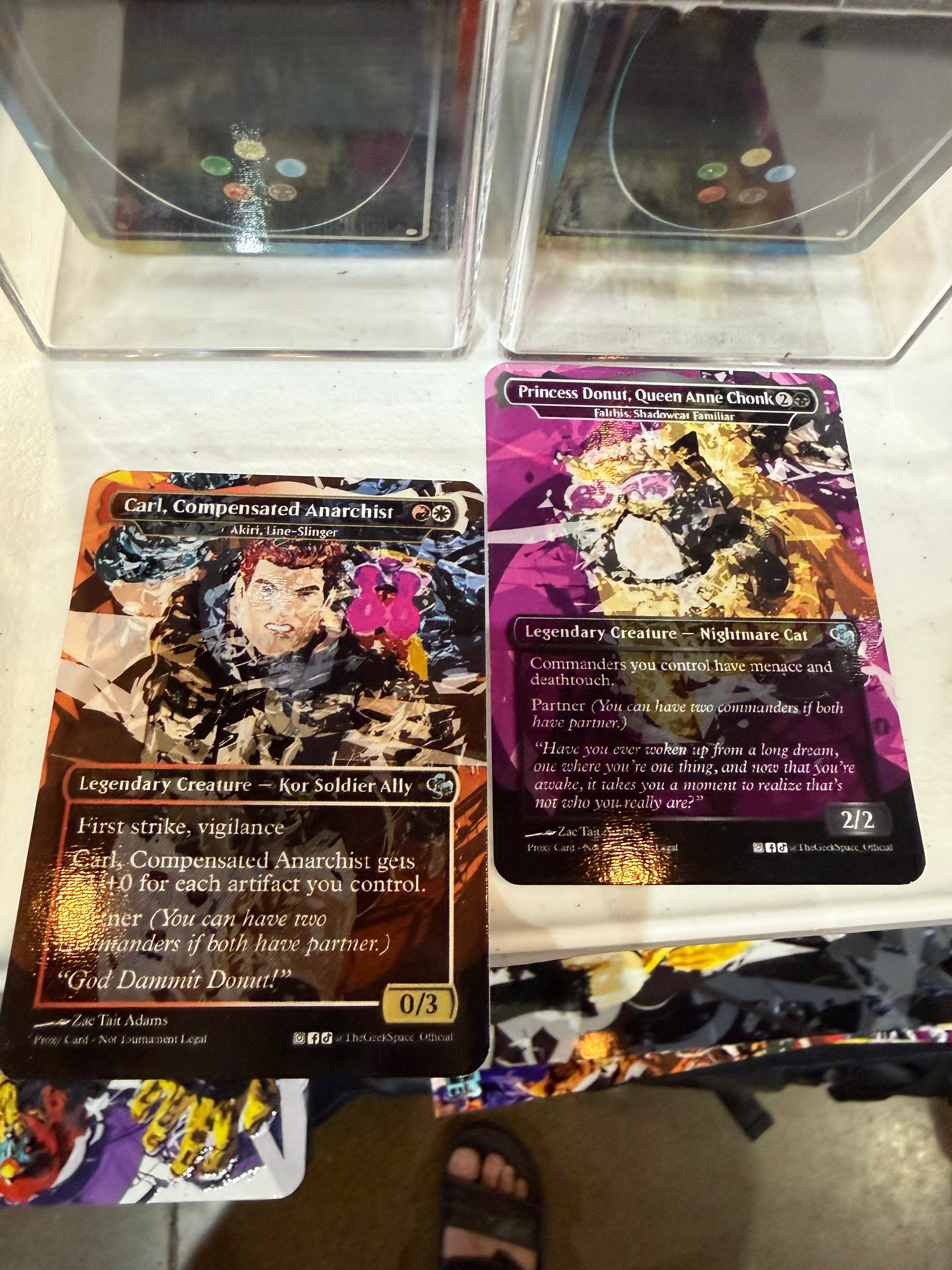 Dungeon Crawler Carl Magic The Gathering Proxy Commander Deck - Akiri, Line-Slinger + Falthis, Shadowcat Familiar - Artifact Chaos