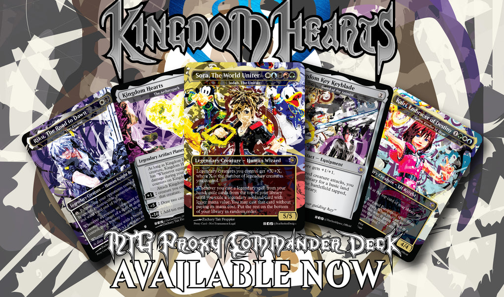 Kingdom Hearts Magic The Gathering Proxy Commander Deck - Legendries matter, Voltron and equipment