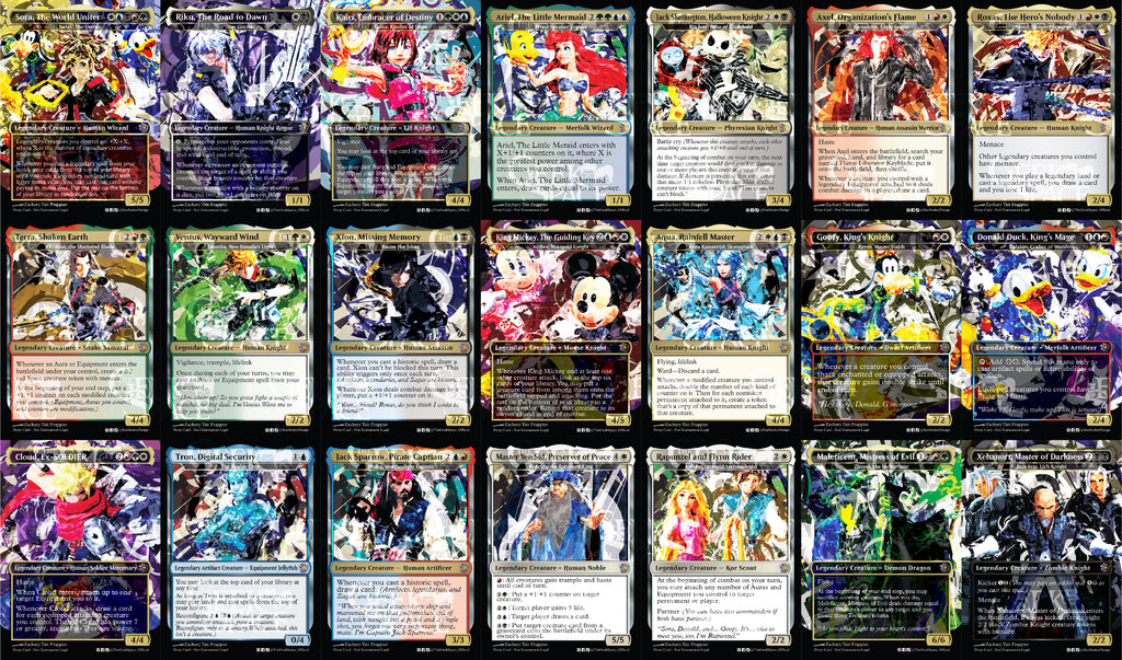 Kingdom Hearts Magic The Gathering Proxy Commander Deck - Legendries matter, Voltron and equipment