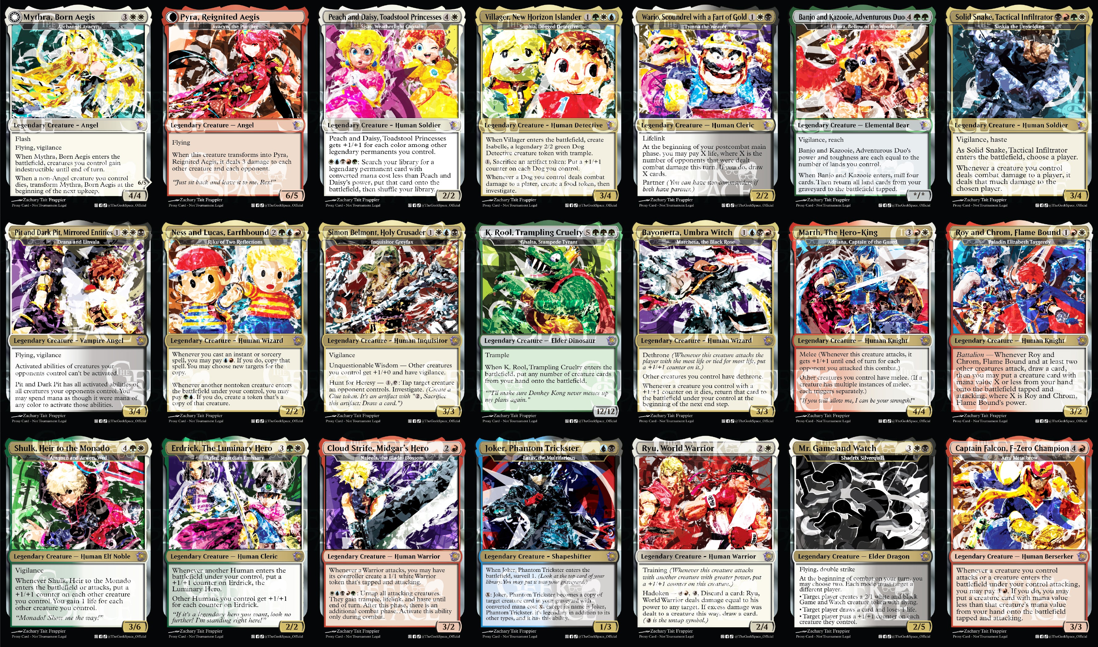 Super Smash Bros Ultimate Magic The Gathering Proxy Commander Deck - Human tribal