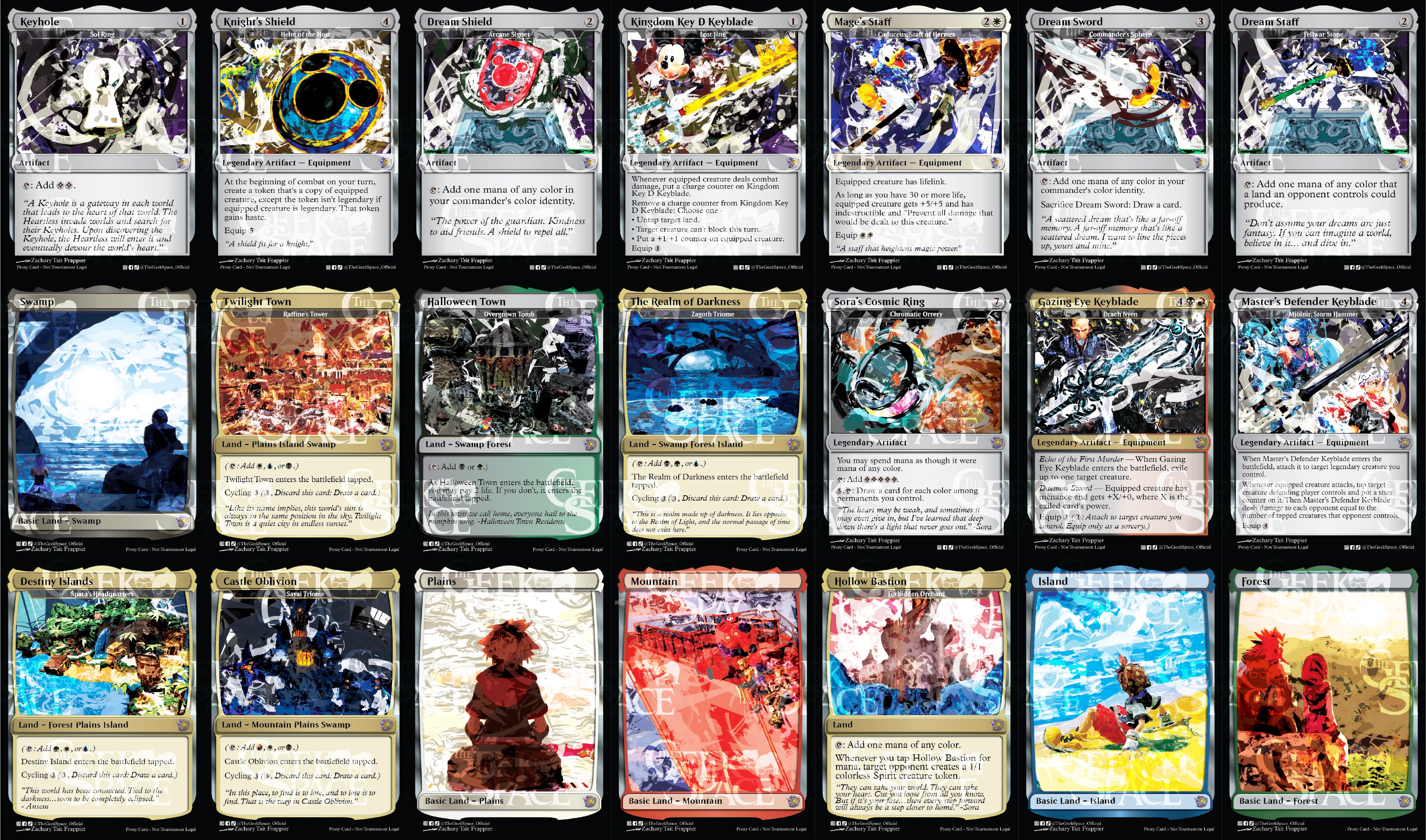 Kingdom Hearts Magic The Gathering Proxy Commander Deck - Legendries matter, Voltron and equipment