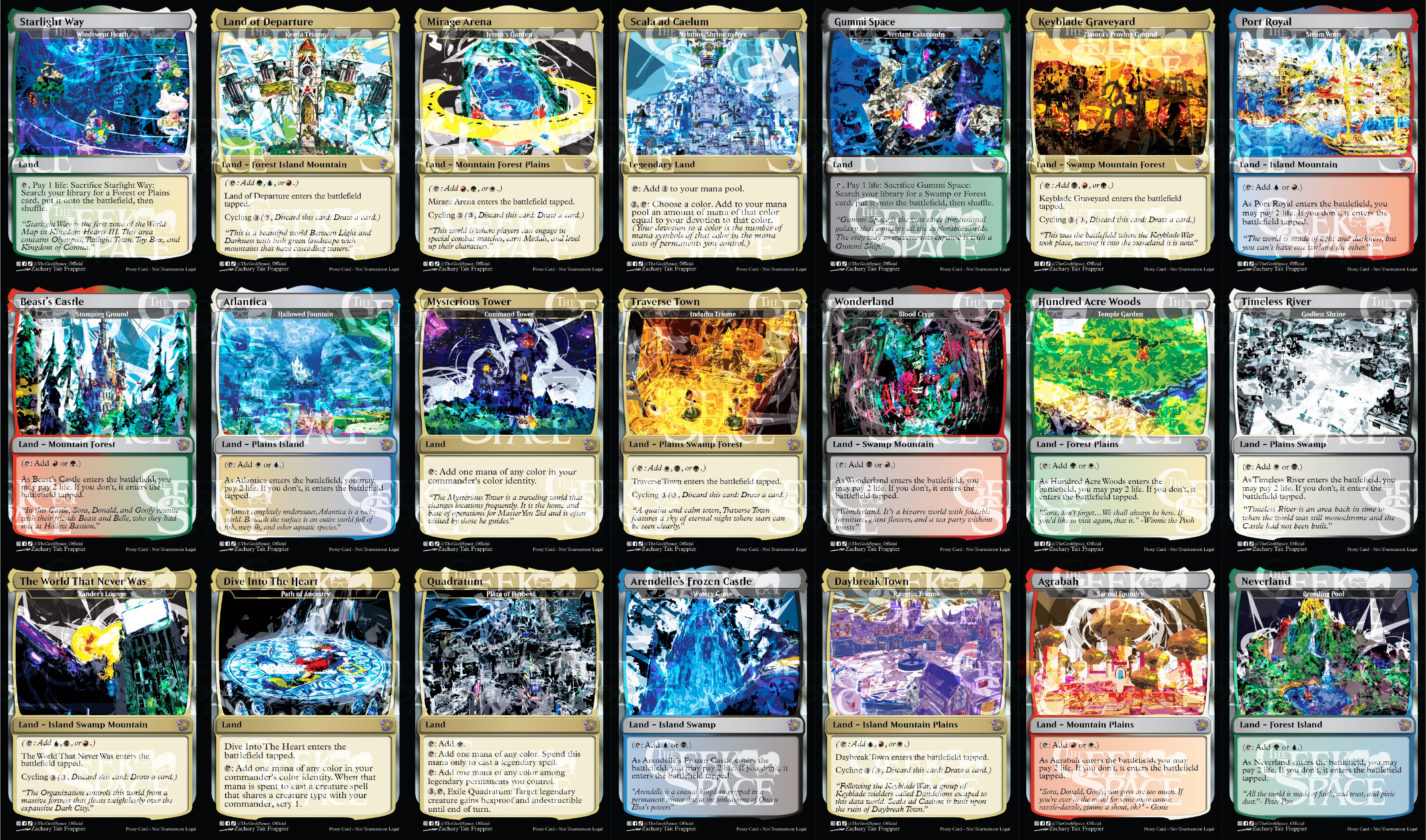 Kingdom Hearts Magic The Gathering Proxy Commander Deck - Legendries matter, Voltron and equipment