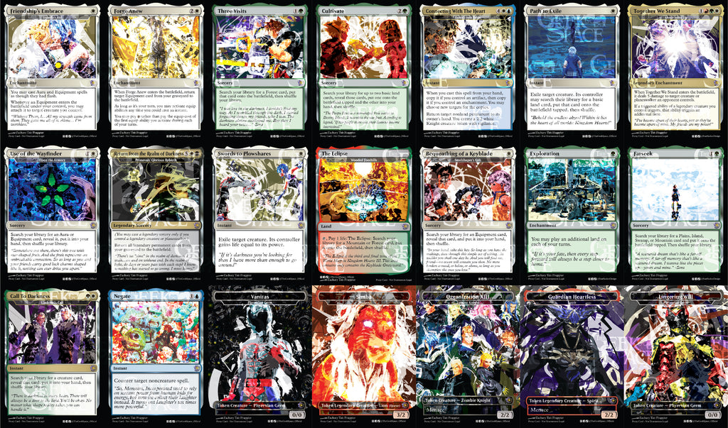 Kingdom Hearts Magic The Gathering Proxy Commander Deck - Legendries matter, Voltron and equipment