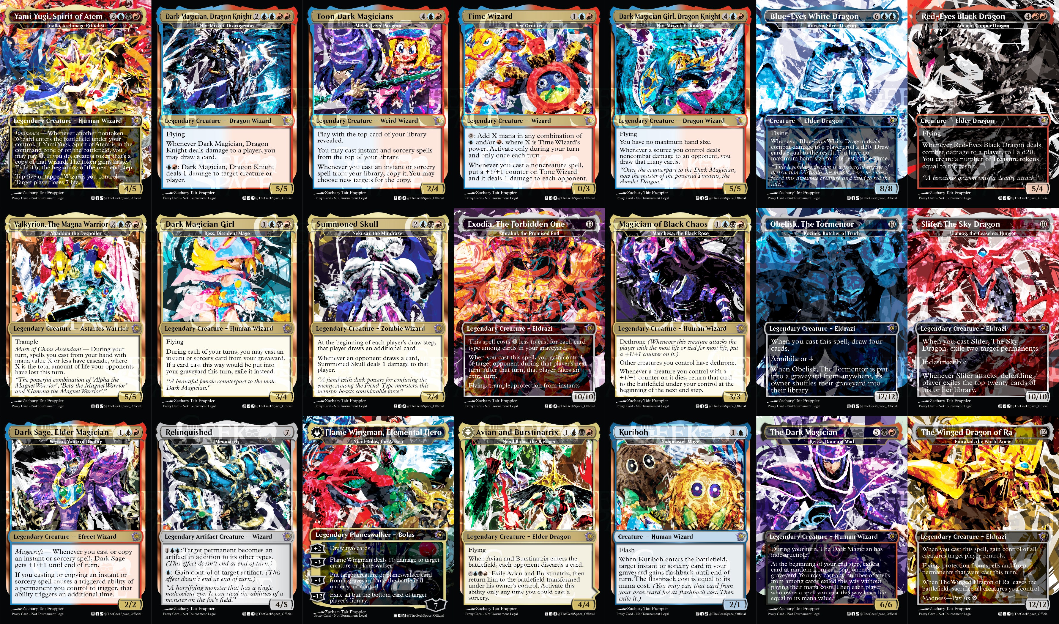 Yu-Gi-Oh! Magic The Gathering Proxy Commander Deck - Wizard Kindred