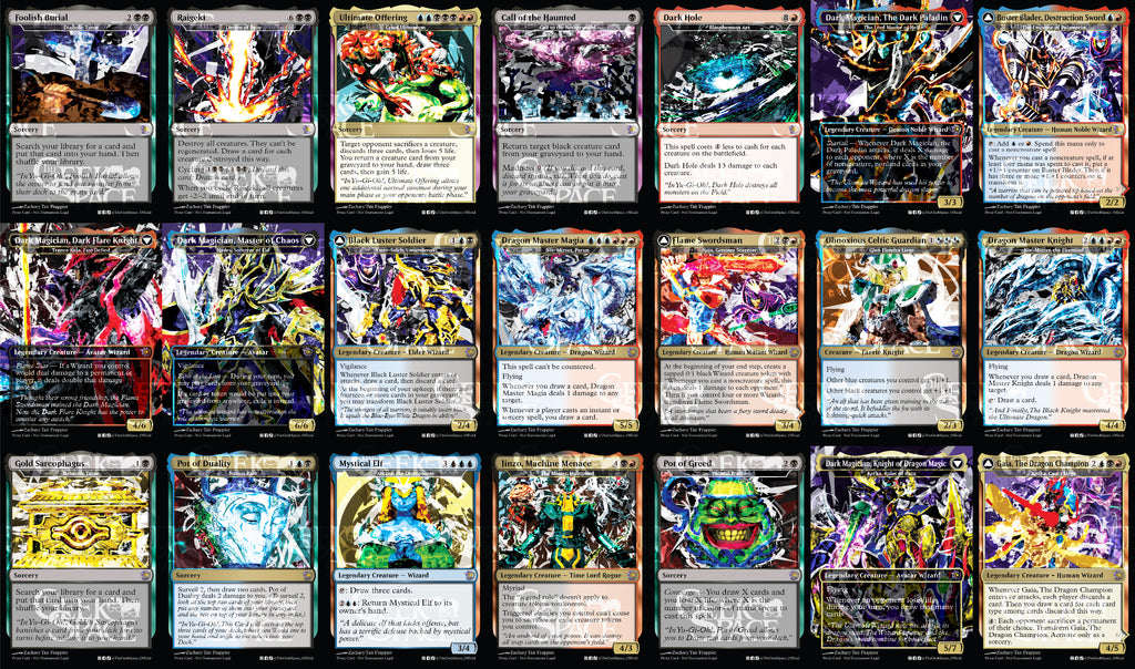 Yu-Gi-Oh! Magic The Gathering Proxy Commander Deck - Wizard Kindred