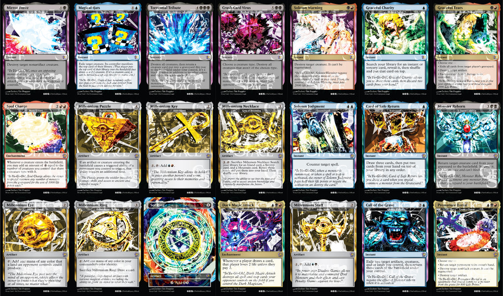 Yu-Gi-Oh! Magic The Gathering Proxy Commander Deck - Wizard Kindred