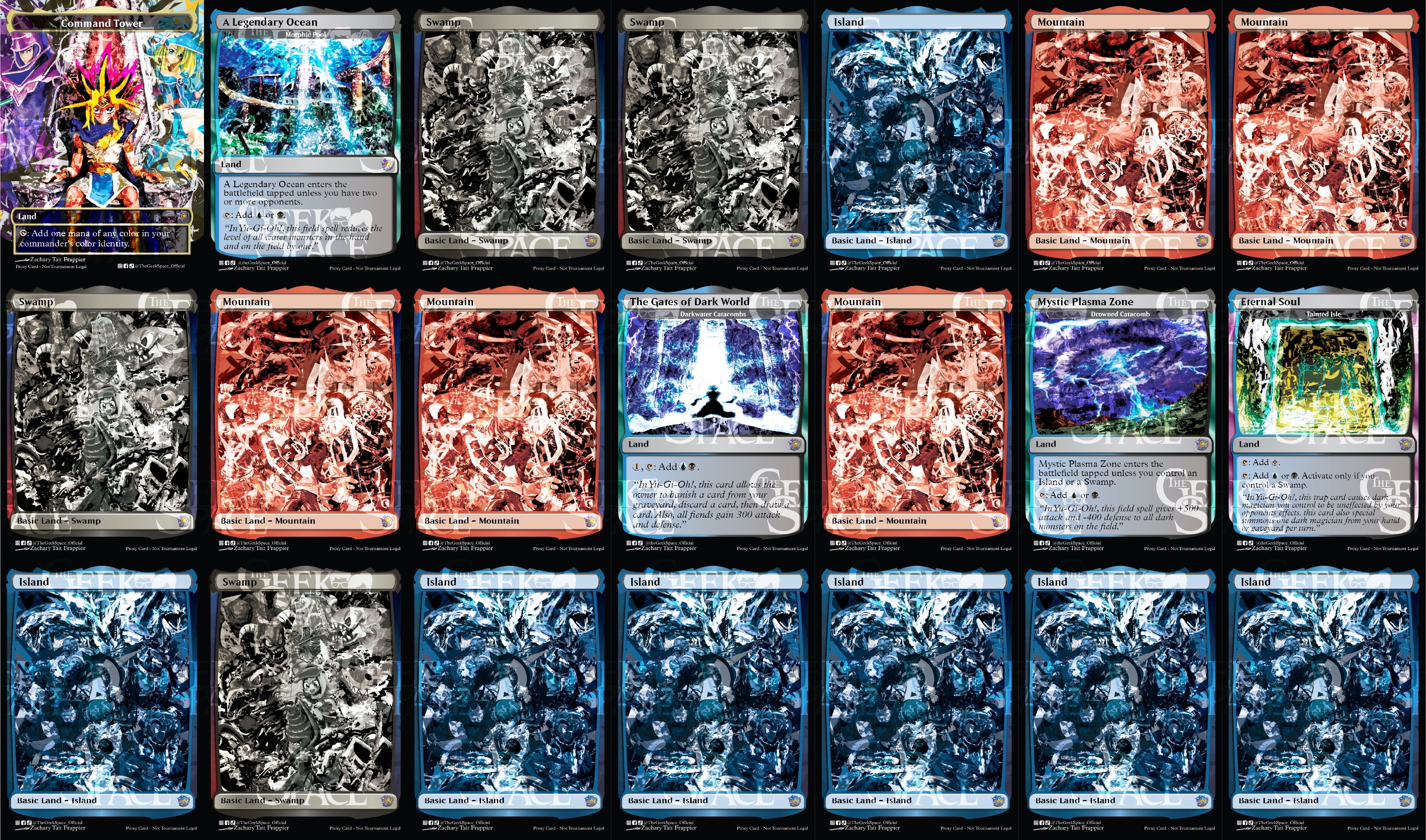 Yu-Gi-Oh! Magic The Gathering Proxy Commander Deck - Wizard Kindred