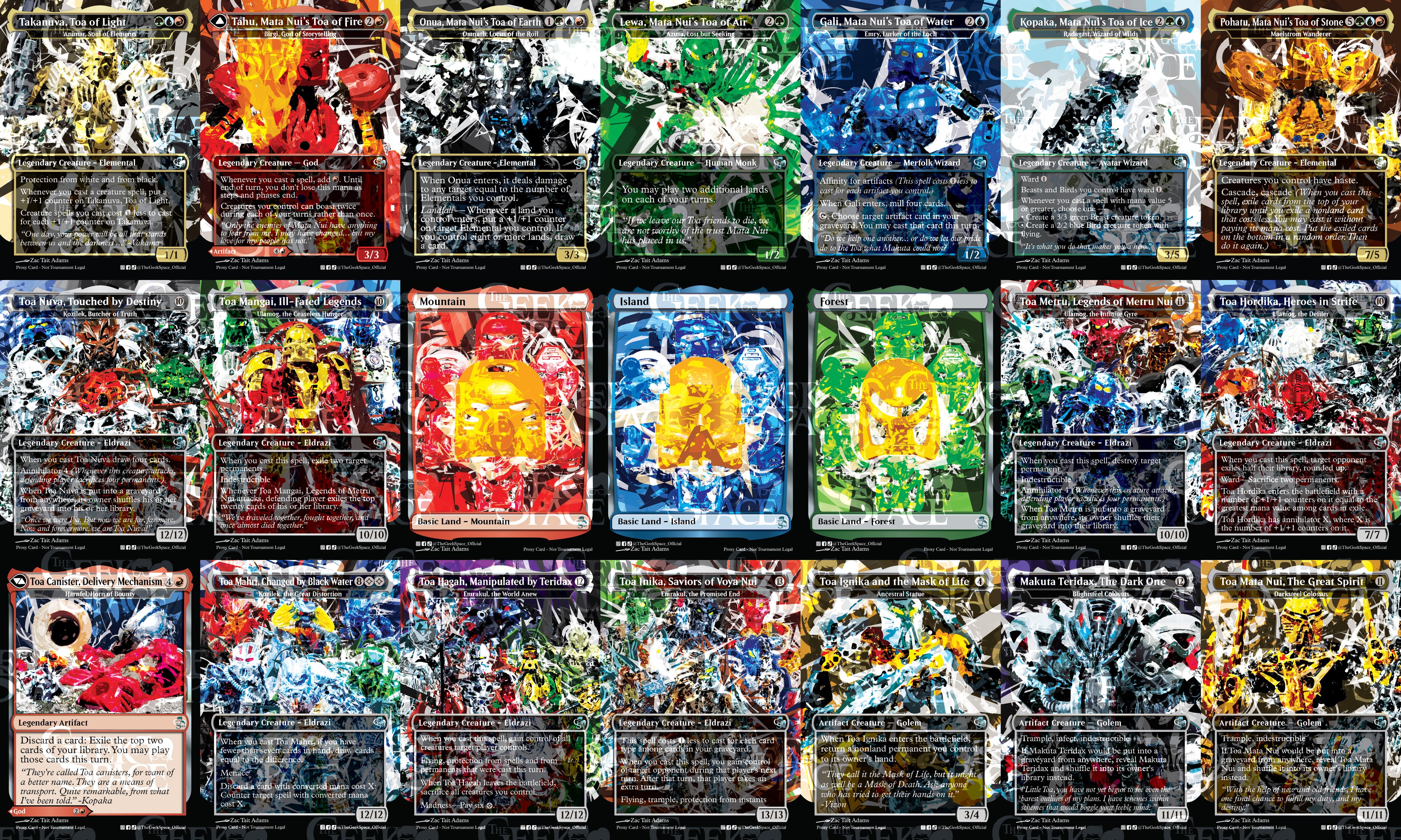 Bionicle Magic The Gathering Proxy Commander Deck - Animar, Eldrazi, Temur, Infinite Combos Galore