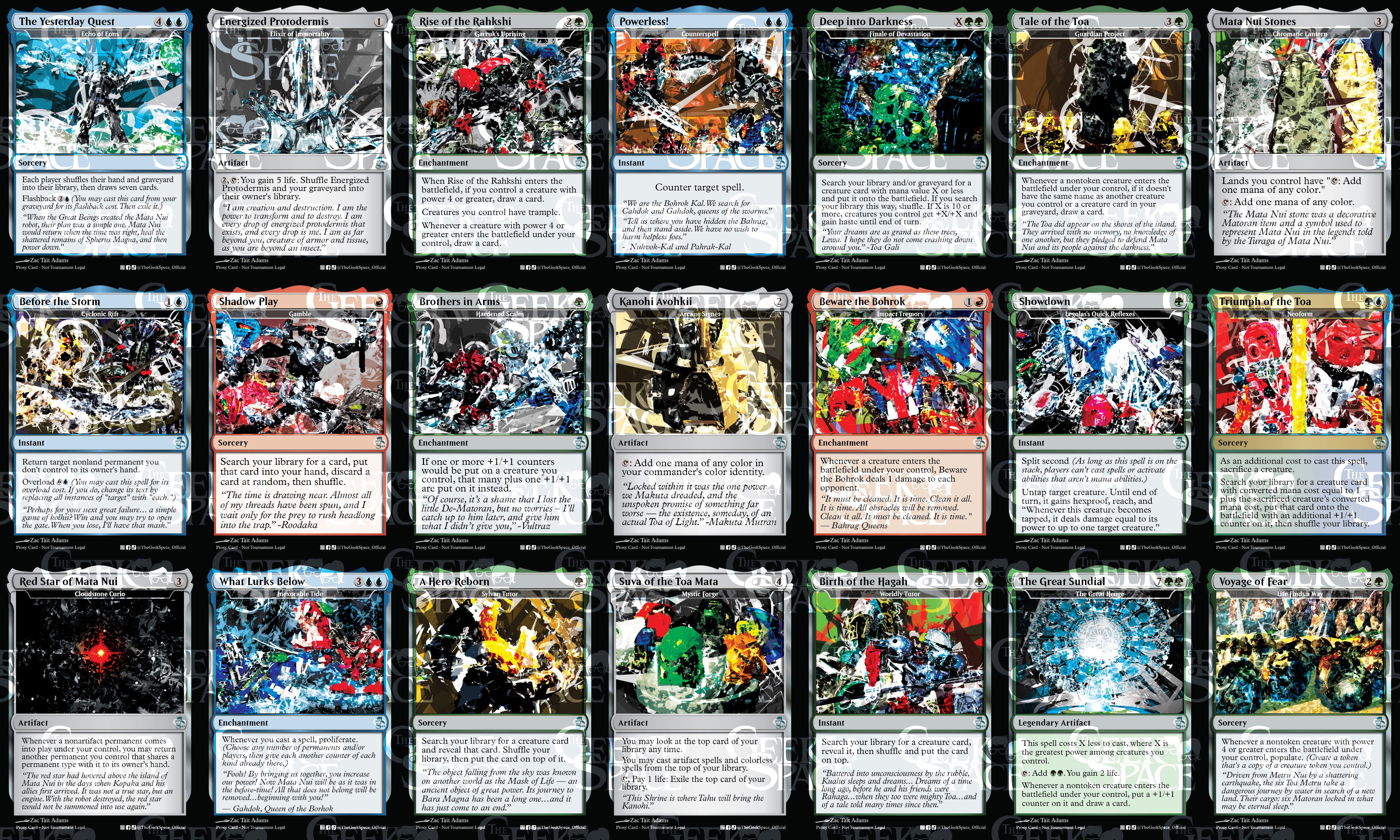 Bionicle Magic The Gathering Proxy Commander Deck - Animar, Eldrazi, Temur, Infinite Combos Galore