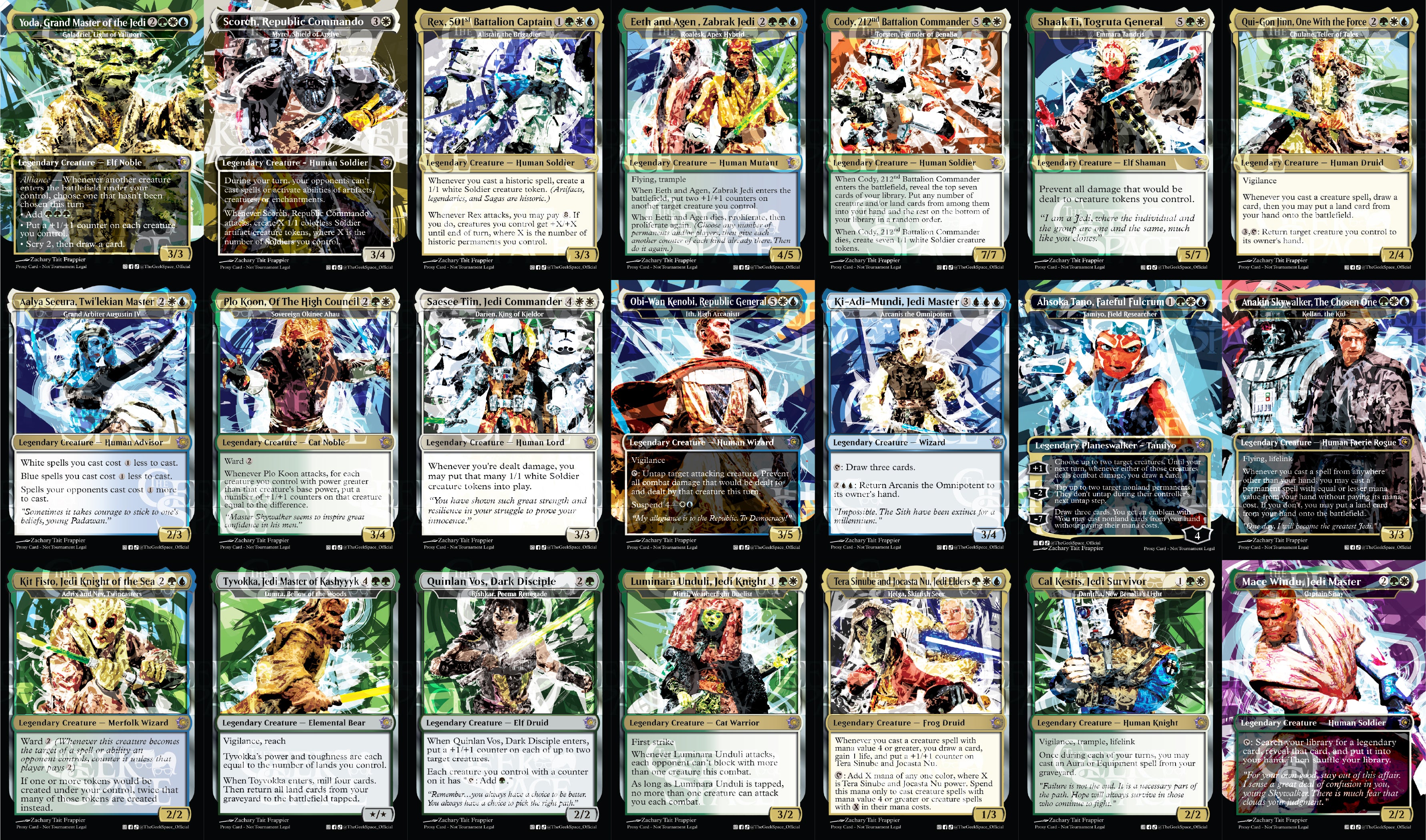 Star Wars: The Clone Wars Magic The Gathering Proxy Commander Deck - Token Generation