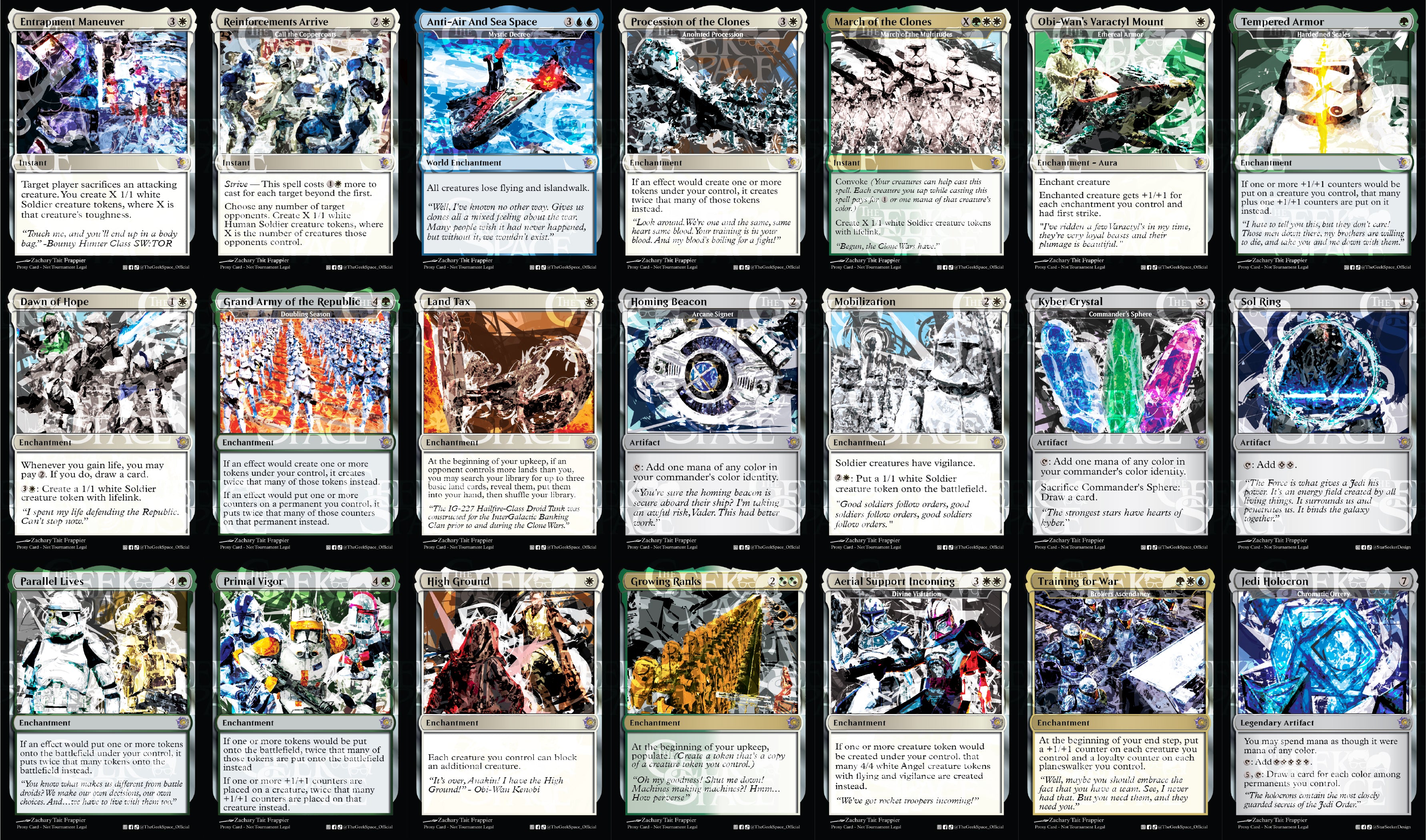 Star Wars: The Clone Wars Magic The Gathering Proxy Commander Deck - Token Generation