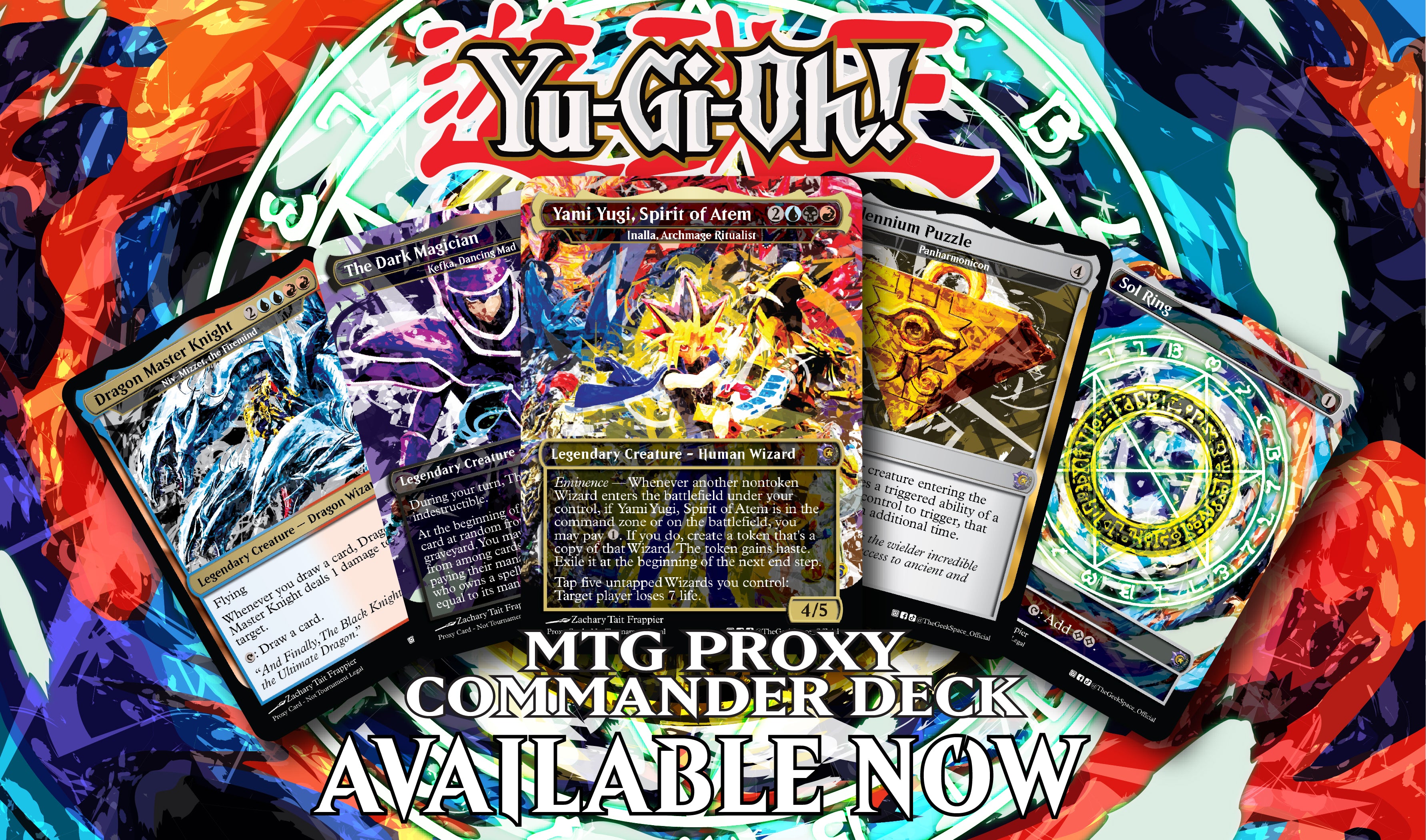 Yu-Gi-Oh! Magic The Gathering Proxy Commander Deck - Wizard Kindred
